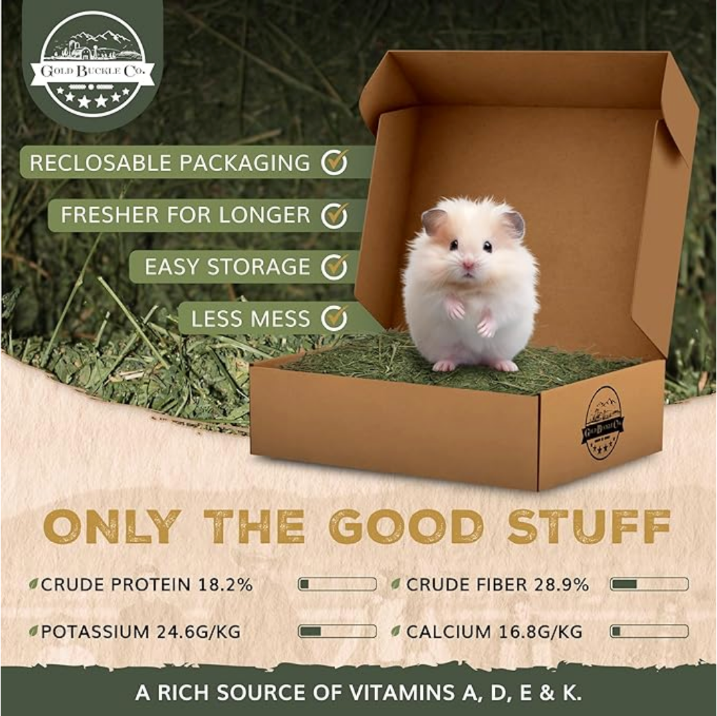 Boxed leafy alfalfa hay for small pets