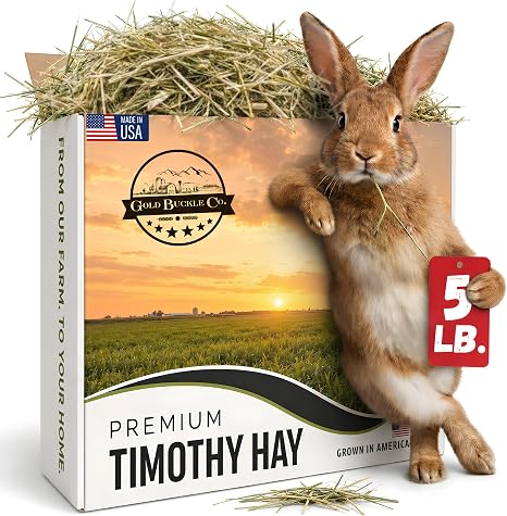 5 lb Premium Timothy Hay for Rabbits & Guinea Pigs | Farm Fresh Utah Grown