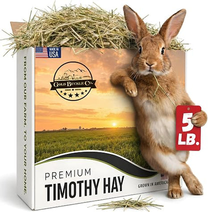 5 lb Premium Timothy Hay for Rabbits & Guinea Pigs | Farm Fresh Utah Grown